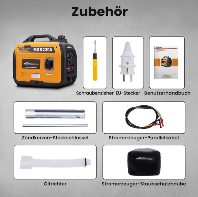 2300W Electric Inverter-Generator – Leise, 4-Takt-Benzin, ideal für Camping & Notstrom