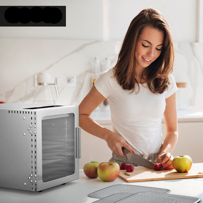 Arendo Dörrautomat Edelstahl 8-fach – 500W, 30–90°C, GS-geprüft