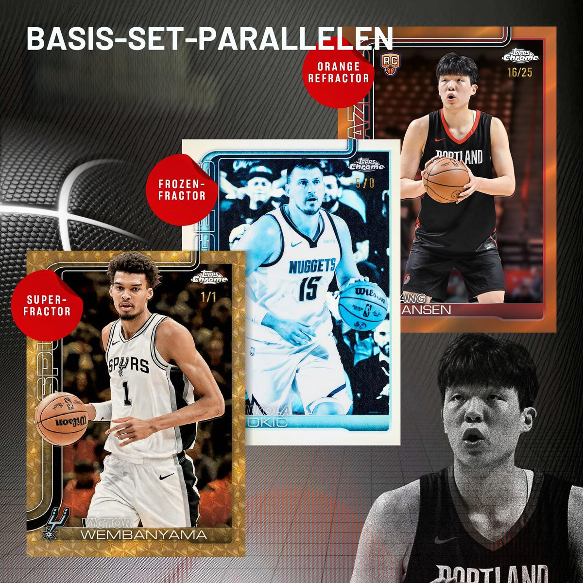 Topps 2025-26 Chrome Basketball - Fabrik versiegelt - Mega Box